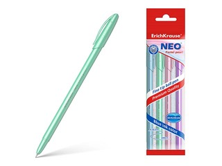 Pastapliiatsite komplekt ErichKrause Neo Pastel Pearl, sinine tint, 4 tk.
