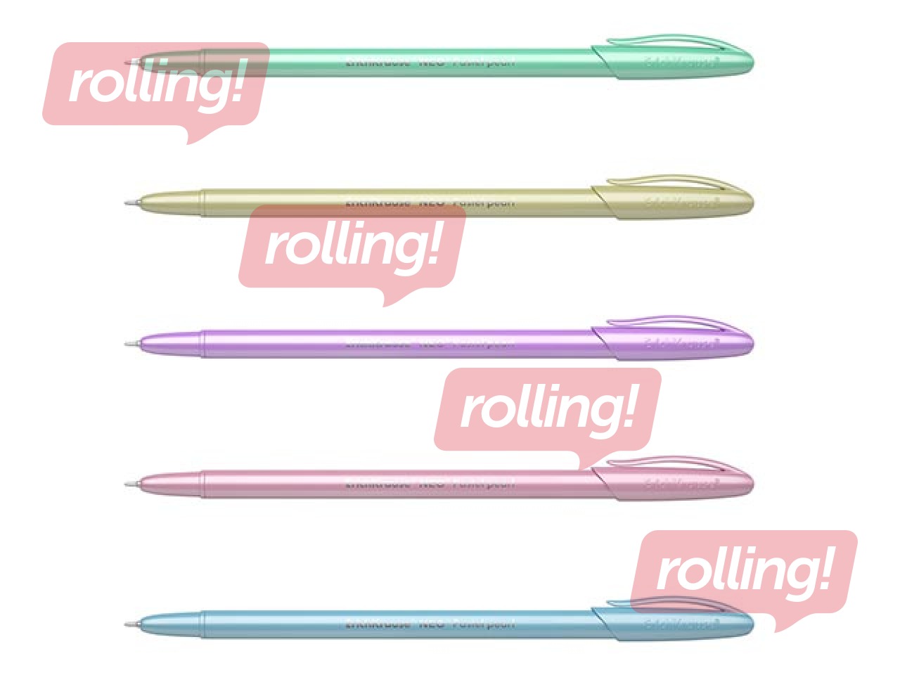 Pastapliiatsite komplekt ErichKrause Neo Pastel Pearl, sinine tint, 4 tk.