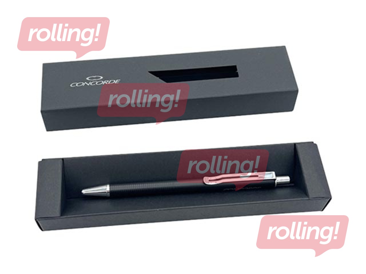 Pastapliiats Concorde Havana, 1mm, must, sinine tint