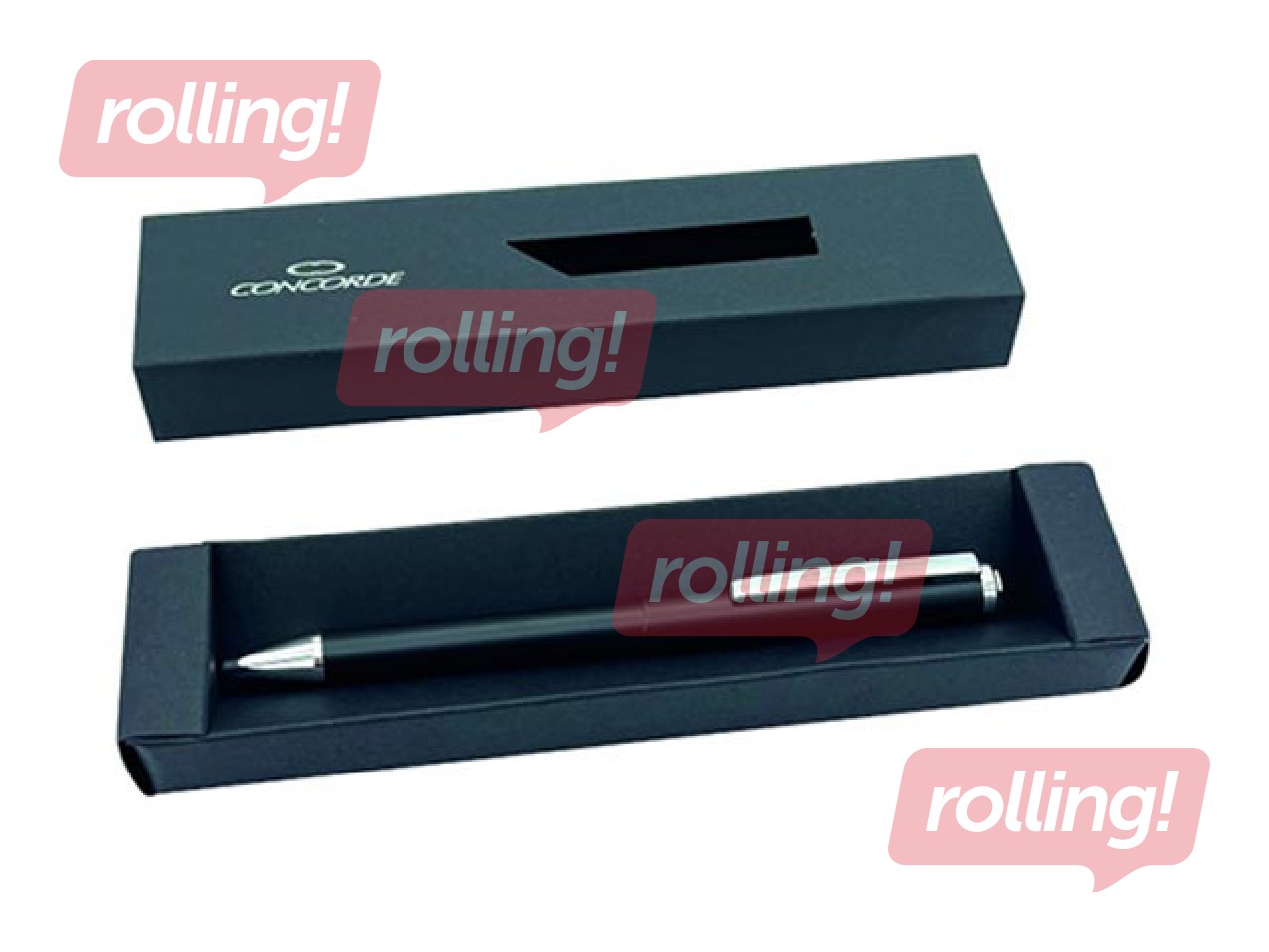 Pastapliiats Concorde Zara, 1mm, must, sinine tint