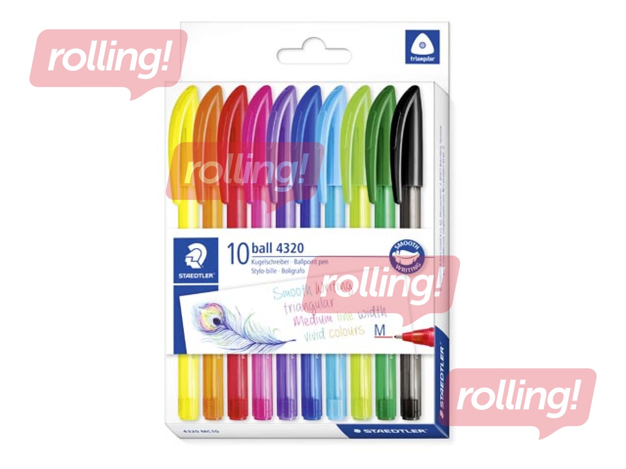 Lodīšu pildspalvu komplekts Staedtler 4320, 0.7mm, dažādas krāsas