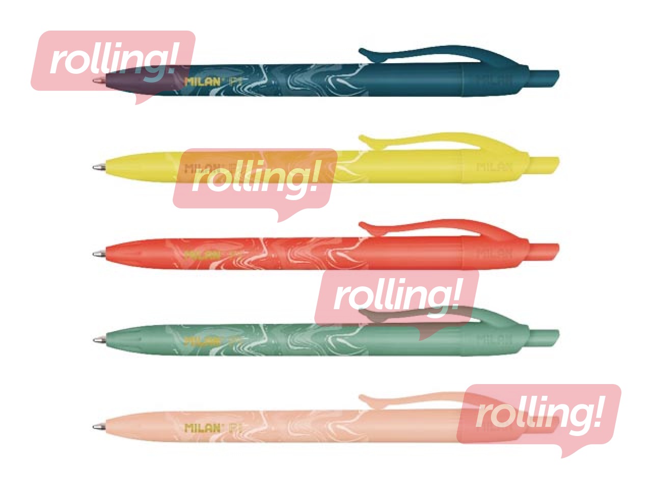 Kuulfüüsli pastapliiats Milan, Lava, sinine tint, erinevates värvustes