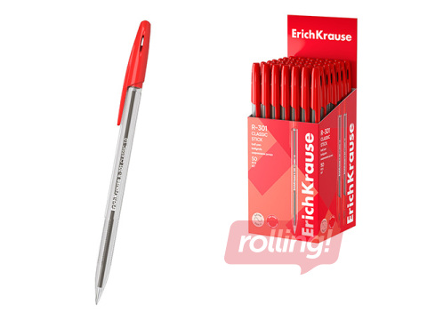 Ballpoint pen Erich Krause, R-301 Classic, red, 1mm