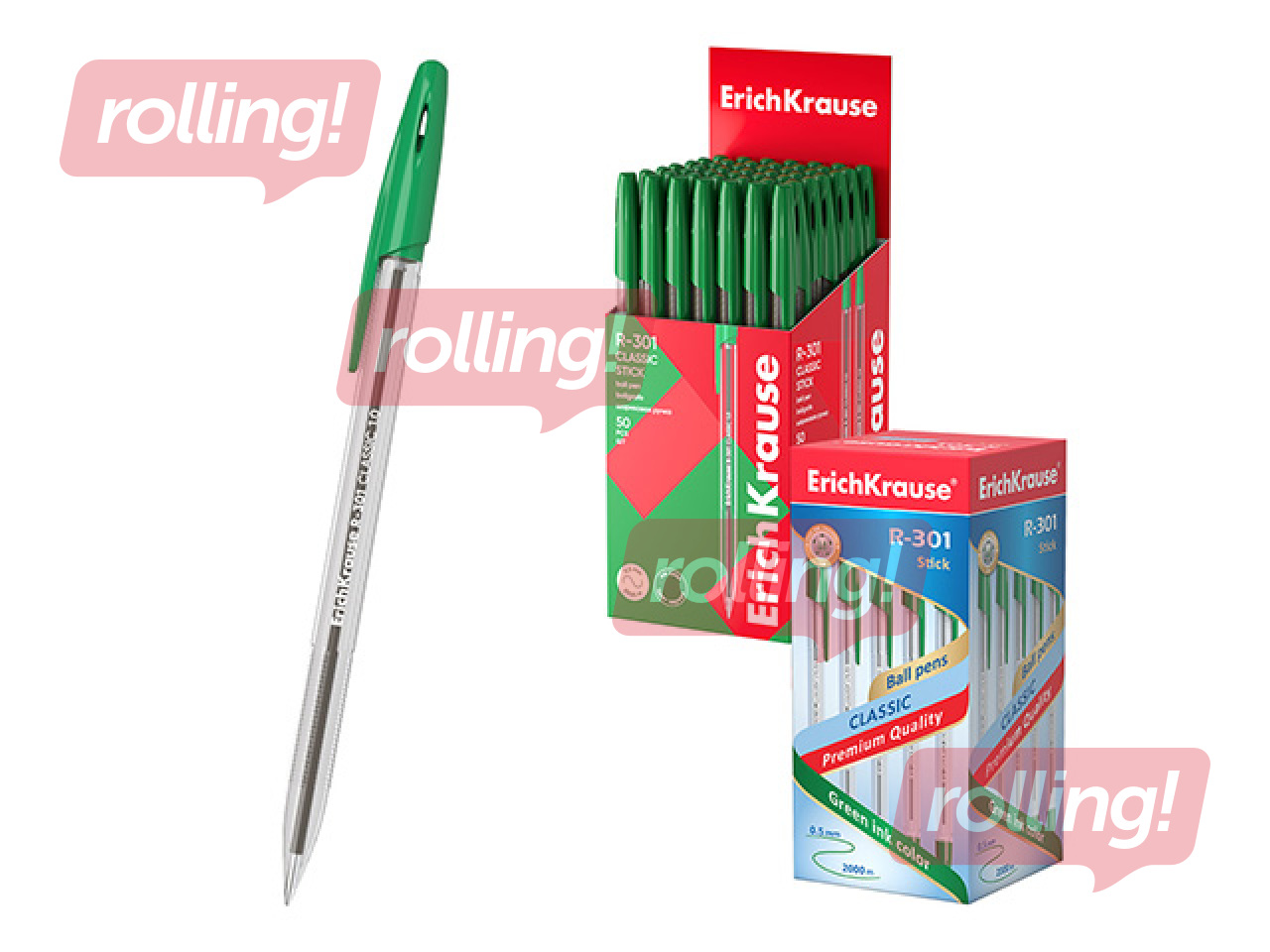 Pastapliiats Erich Krause, R-301 Classic, roheline, 1mm