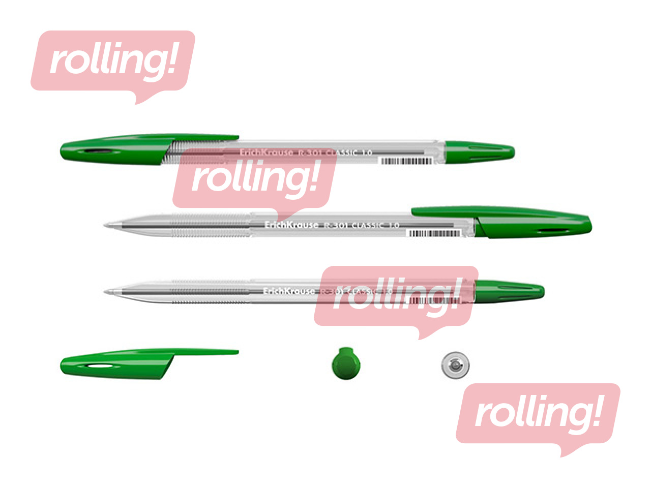 Pastapliiats Erich Krause, R-301 Classic, roheline, 1mm