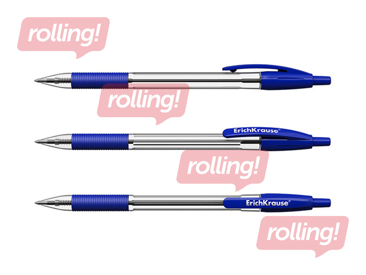 Pastapliiats Erich Krause, R-301, Matic&Grip Classic, sinine, 1mm