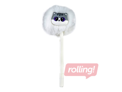 Ballpoint pen Hairball Kitty, white, blue, 0.7mm