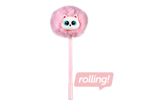 Ballpoint pen Hairball Kitty, pink, blue, 0.7mm
