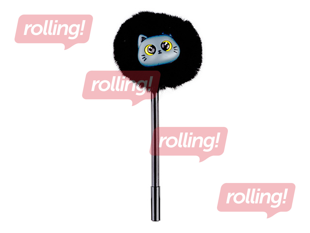 Pastapliiats Hairball Kitty, must, sinine, 0.7mm