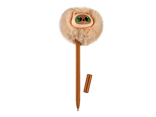 Ballpoint pen Hairball Kitty, brown, blue, 0.7mm