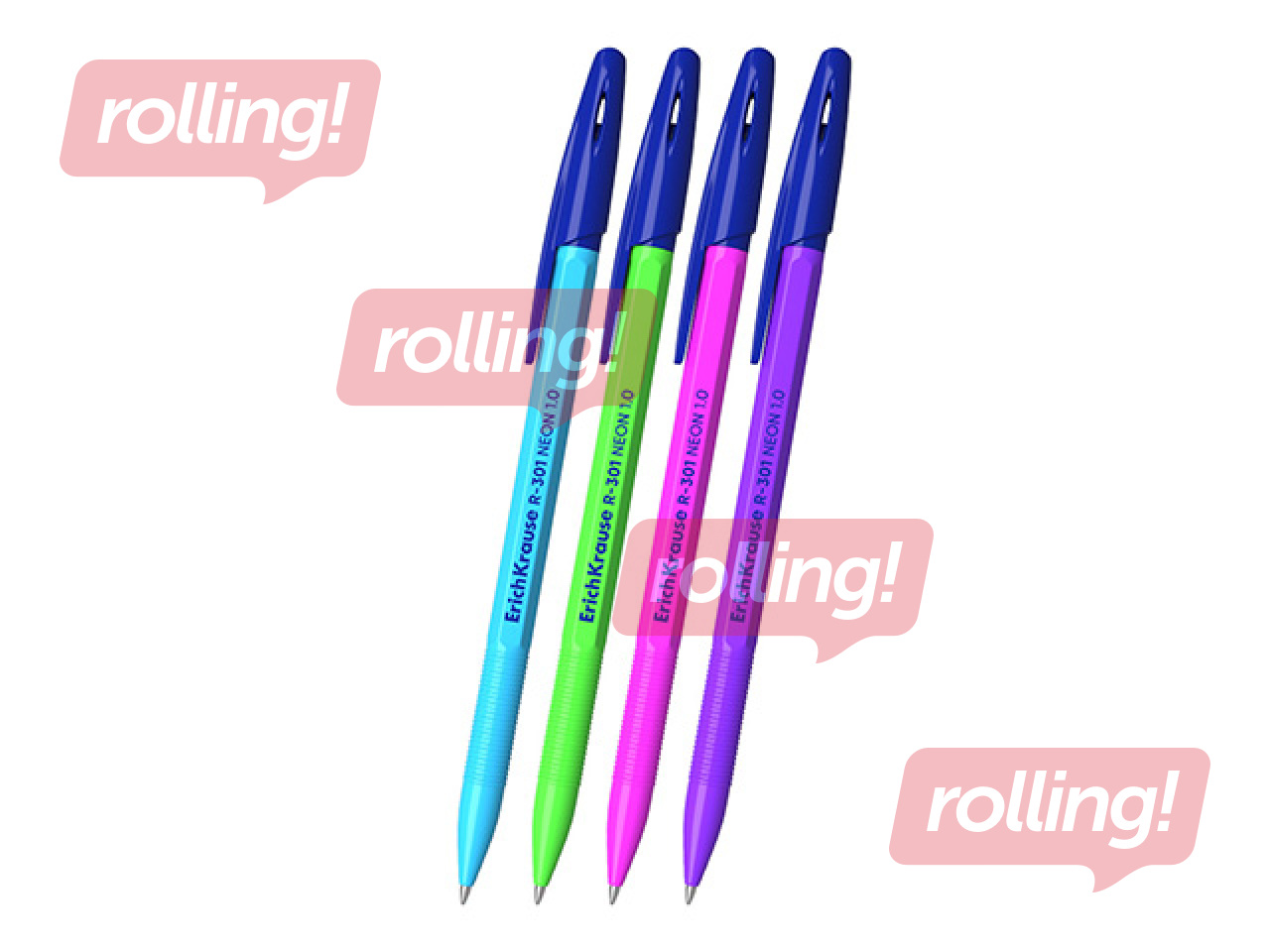 Pastapliiats ErichKrause, R-301, Stick, Neon, sinine, 0.7mm