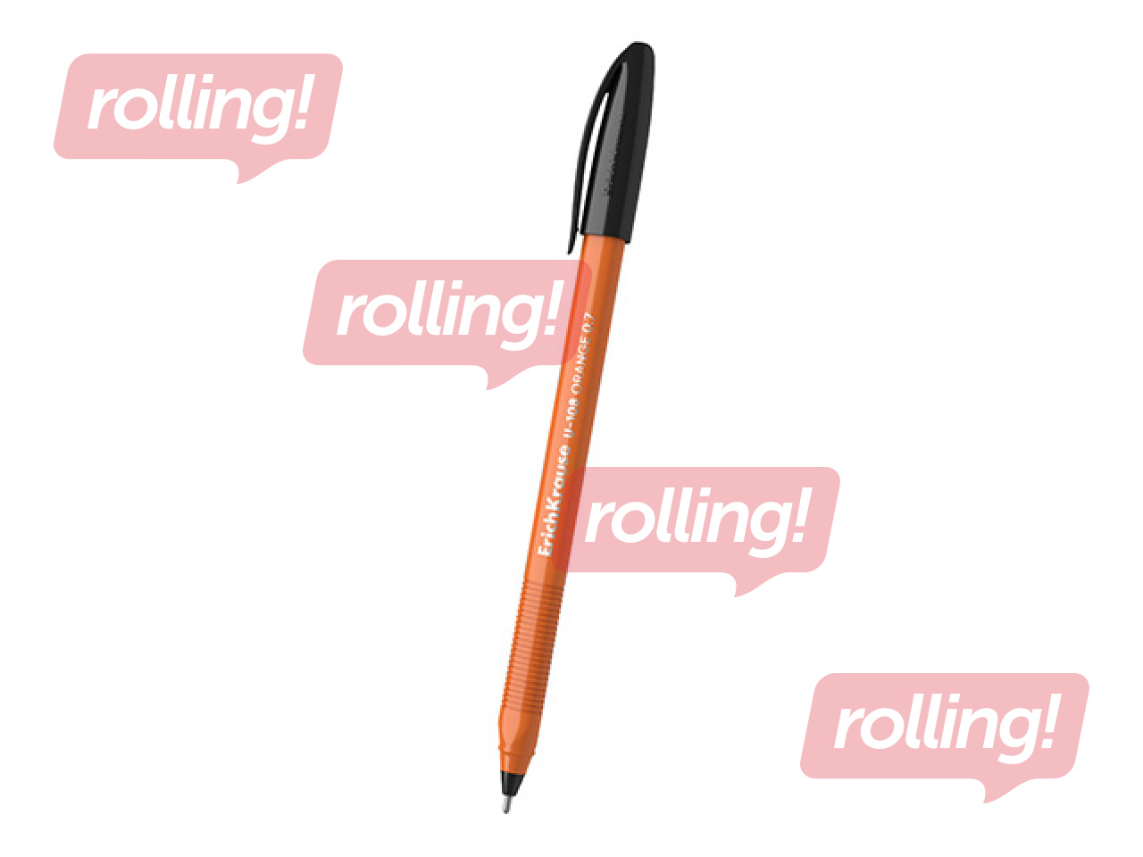 Pastapliiats ErichKrause, U-108, Stick, Orange, must, 0.7mm