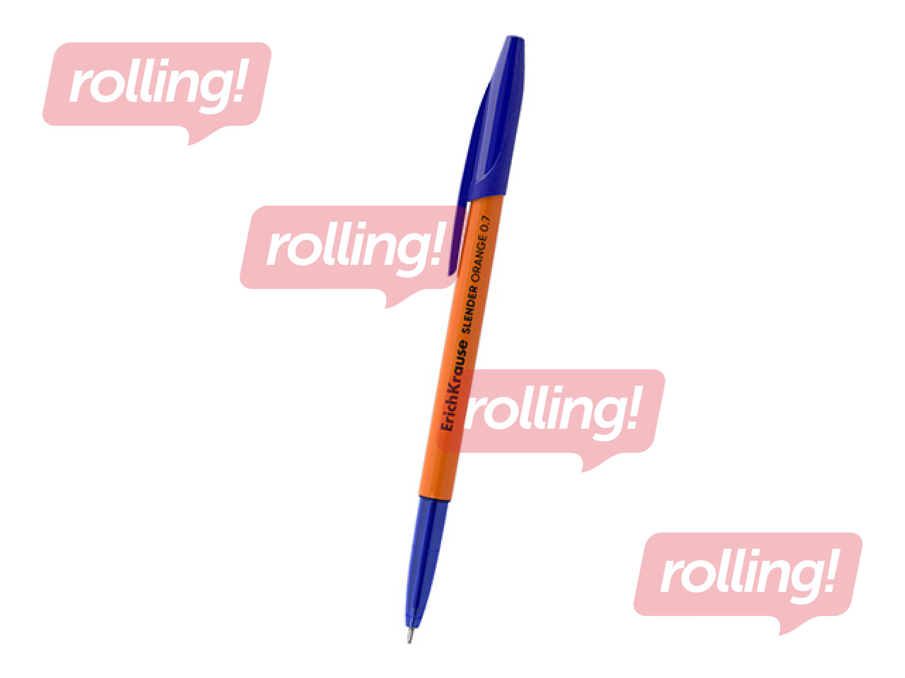 Pastapliiats ErichKrause, Slender, Stick, Orange, sinine, 0.7mm