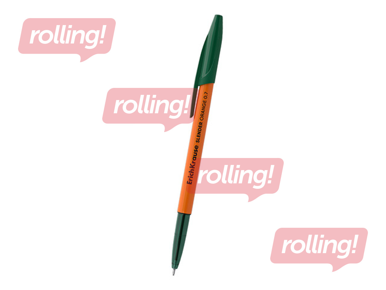 Pastapliiats ErichKrause Slender Stick Orange, 0.7mm, roheline