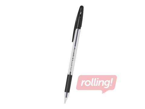 Шариковая ручка ErichKrause R-301 Stick&Grip Classic, чёрная, 1.0мм