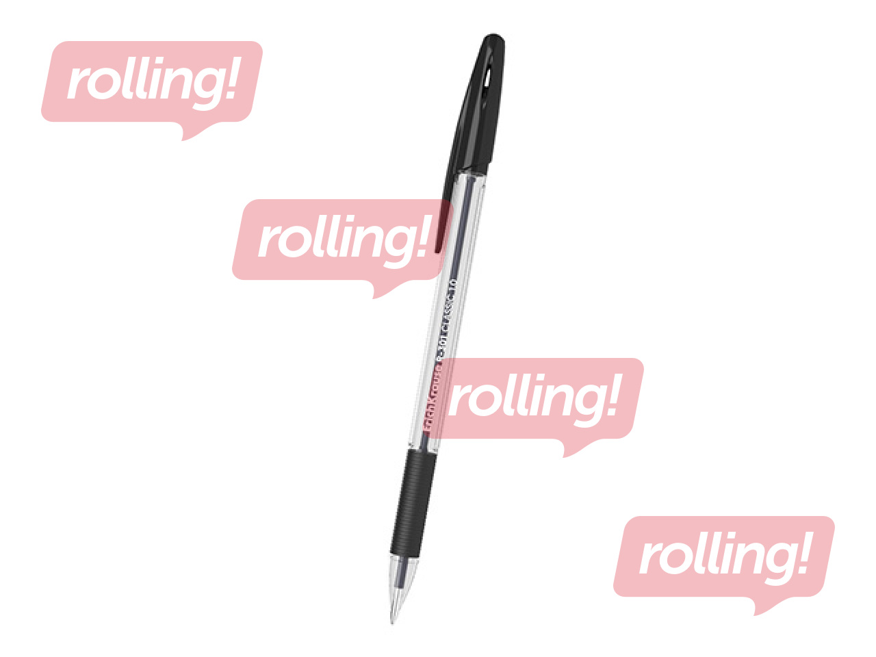 Шариковая ручка ErichKrause R-301 Stick&Grip Classic, чёрная, 1.0мм