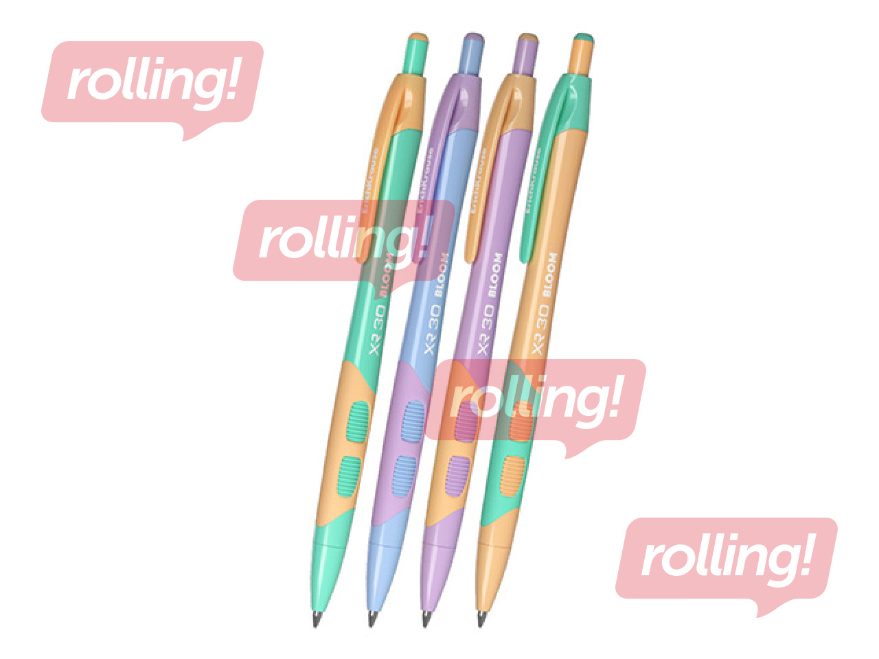 Pastapliiats Erich Krause XR-30 Matic&Grip Pastel Bloom, sinine, 0.7mm