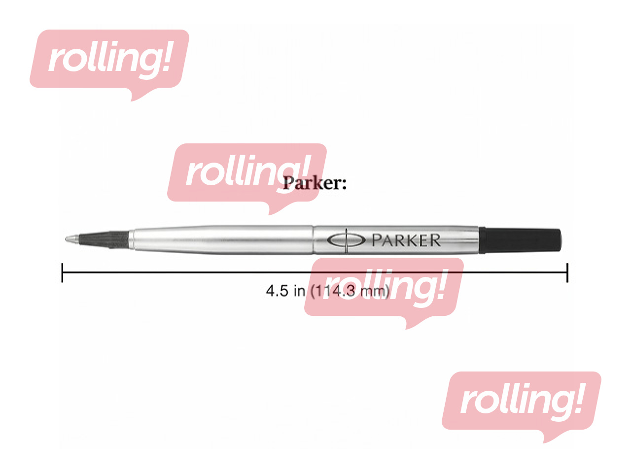 Rollerball refill Parker, ball diameter 0.5 mm (F), blue ink