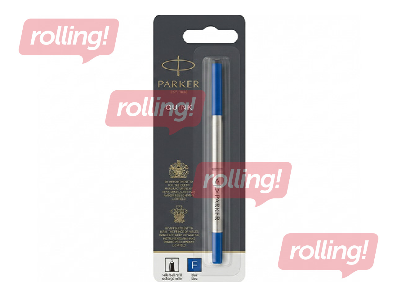 Tindisüdamik Parker rollerile, kuuli läbimõõt 0.5 mm (F), sinine tint