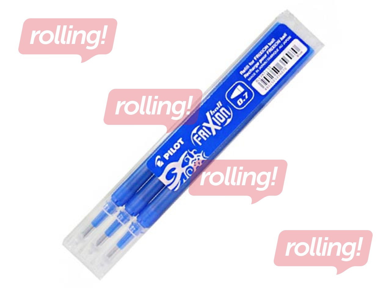 Стержень Pilot Frixion 0.7mm, синий, в упаковке 3 шт.