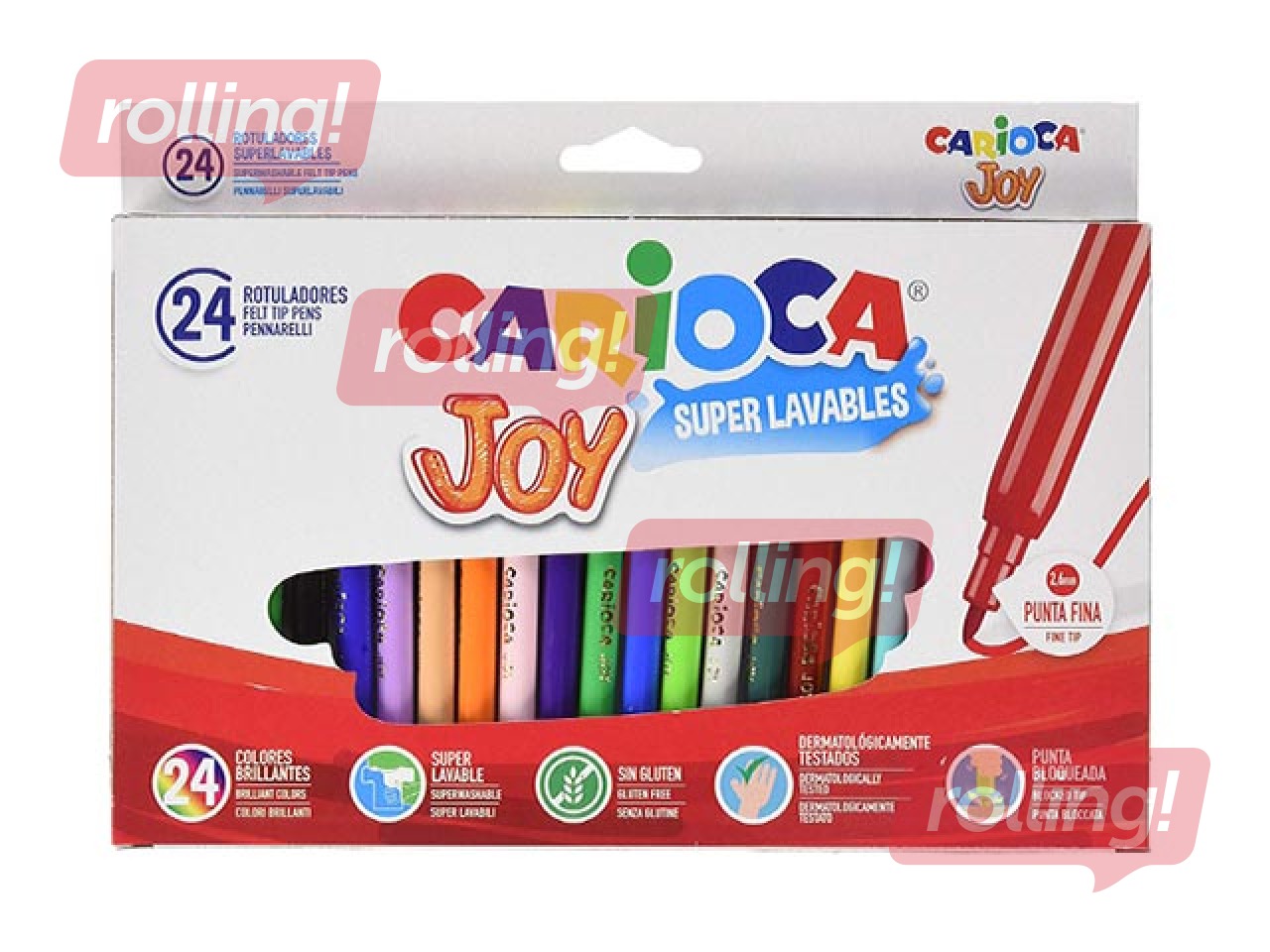 Viltpliiatsid Carioca Joy, 24 värvi