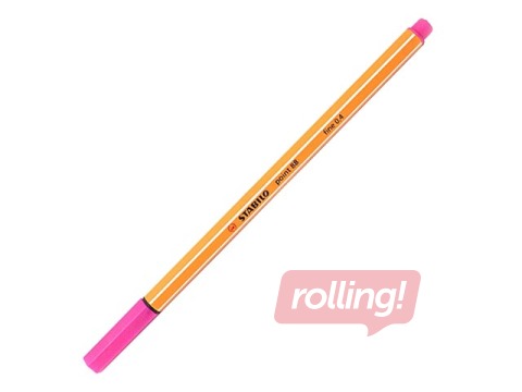 Ручка фломастер Stabilo Point, розовая