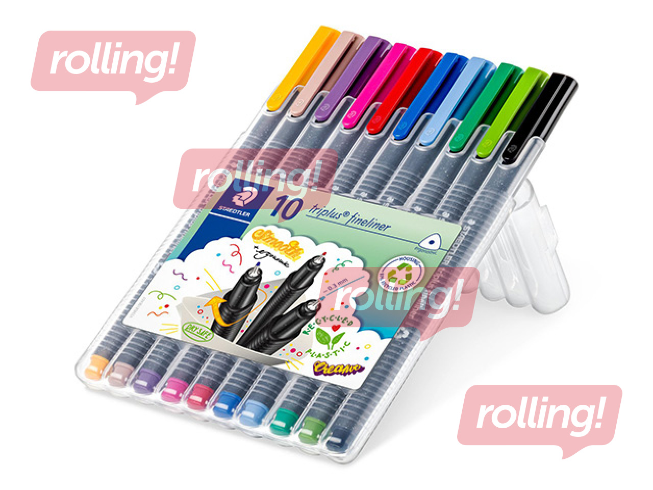 Peenmarkerite komplekt STAEDTLER TRIPLUS, 0.3mm, 10 värvi