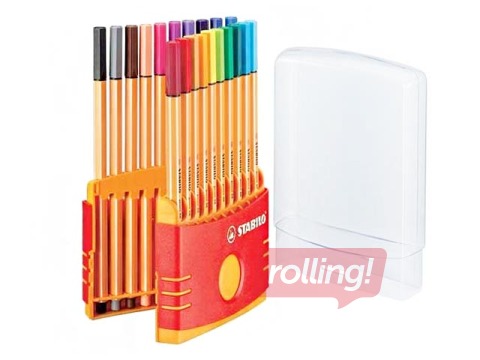 Stabilo Point markerid, 0.4mm, 20 värvi