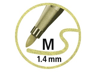 Tintenpen Stabilo 68 metallik, 1mm, kuld