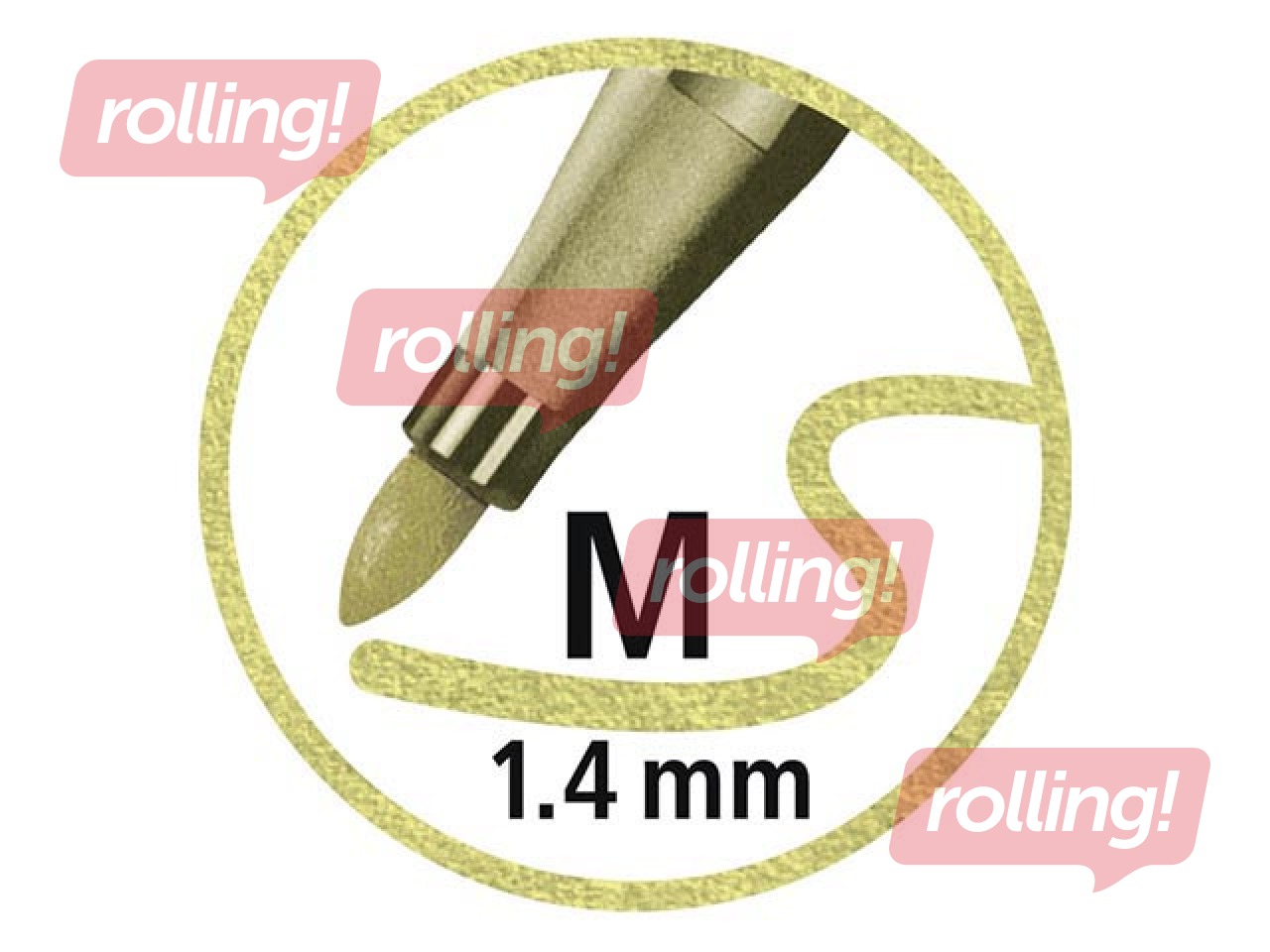 Tintenpen pen Stabilo 68 metallik, 1mm, hõbe