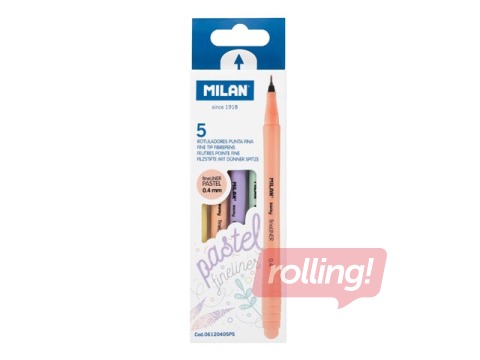 Набор маркеров Milan, SWAY, Pastel, 0.4mm, 5 цветов