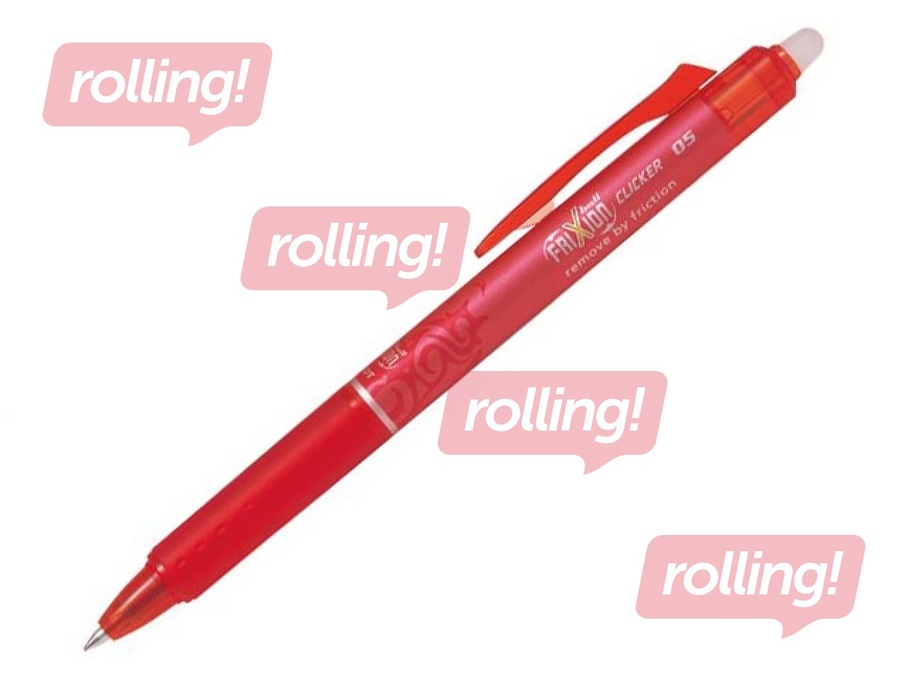 Pildspalva rollers Pilot Frixion Clicker, dzēšama, 0.5mm, sarkana tinte