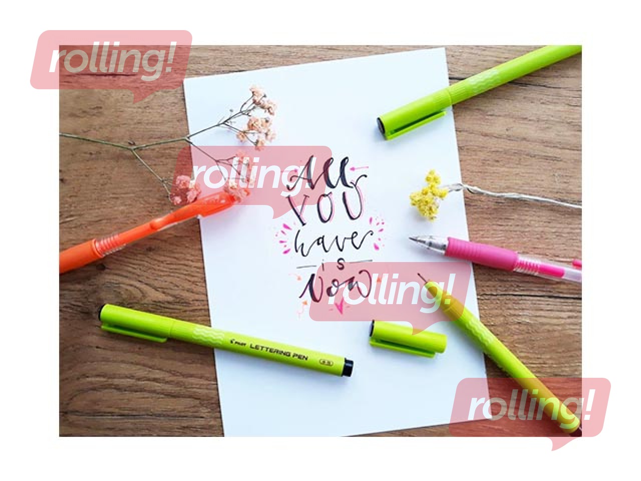 Flomāsterpildspalva Pilot Lettering Pen, 0.3-1.0mm, melna