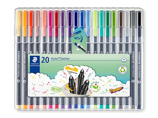 Кoмплект фломастеров STAEDTLER TRIPLUS Fineliner, 0.3мм, 20 цветов