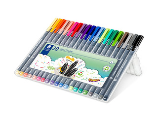 Кoмплект фломастеров STAEDTLER TRIPLUS Fineliner, 0.3мм, 20 цветов