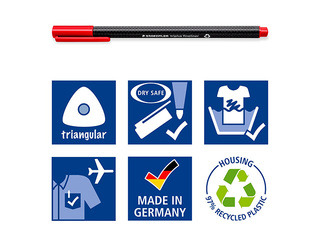 Кoмплект фломастеров STAEDTLER TRIPLUS Fineliner, 0.3мм, 20 цветов