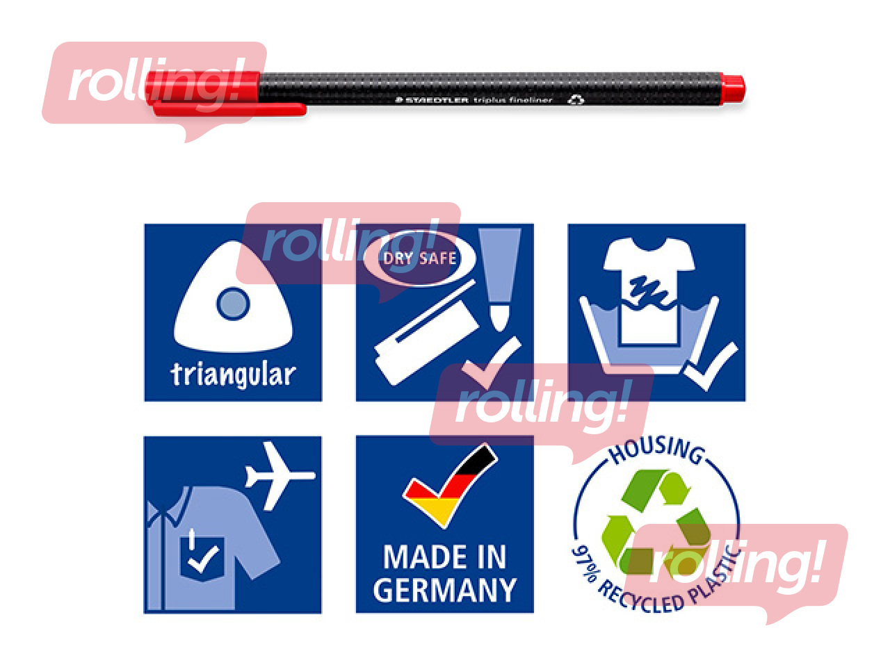 Peenmarkerite komplekt STAEDTLER TRIPLUS, 0.3mm, 20 värvi