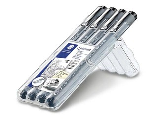 Fineliner set STAEDTLER, 4 line widths, black