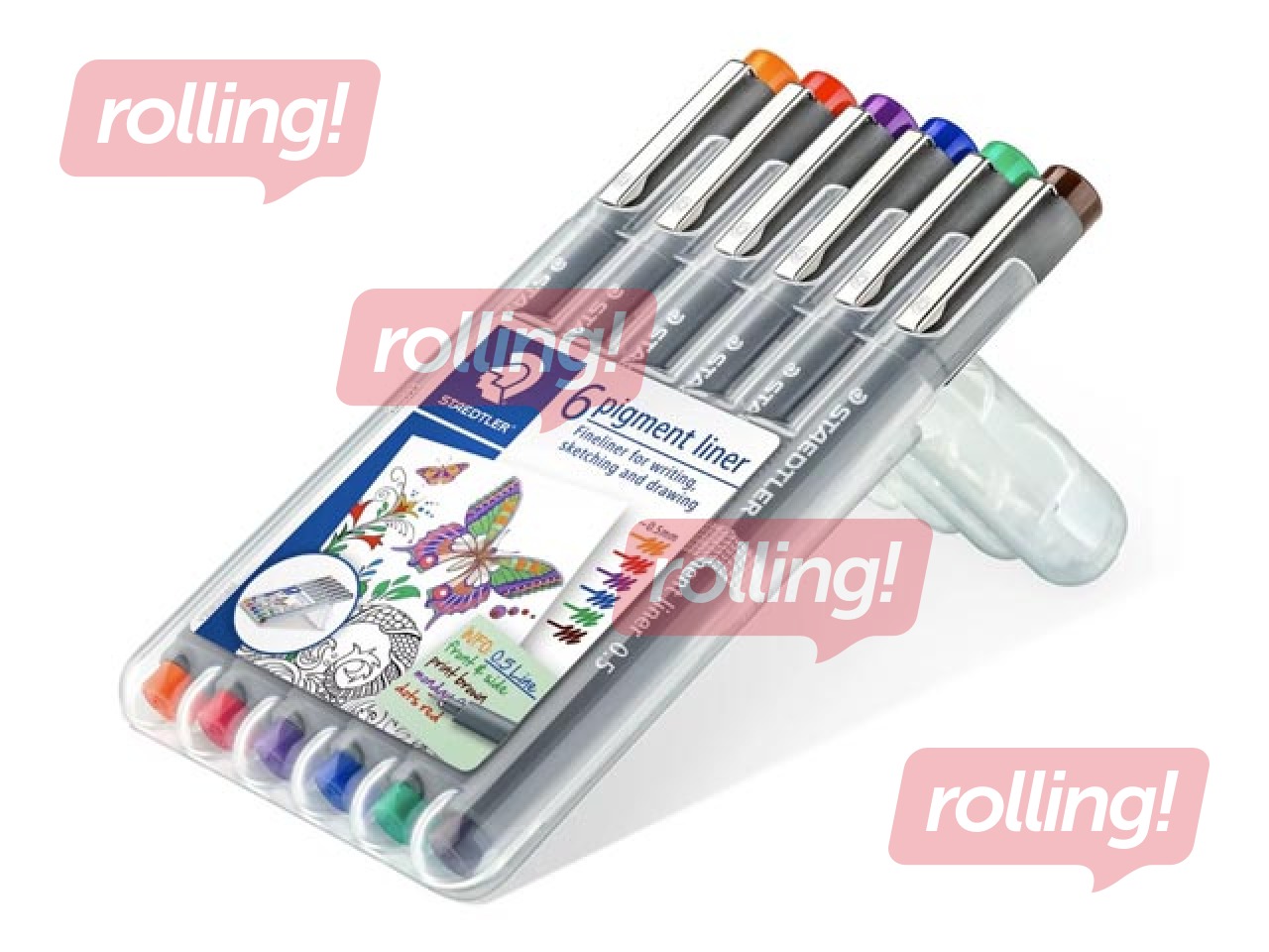 Peenmarkerite komplekt STAEDTLER, 0,5 mm, 6 värvi