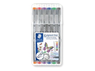 Flomāsterpildspalvu komplekts STAEDTLER, 0.3mm, 6 krāsas