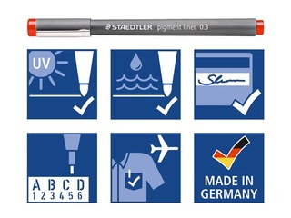 Flomāsterpildspalvu komplekts STAEDTLER, 0.3mm, 6 krāsas