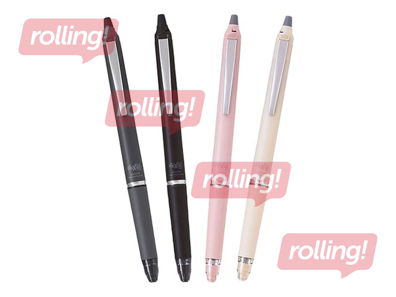 Pastapliiats Pilot Frixion Clicker Zone, kustutatav, 0,7 mm, hall korpus, must tint