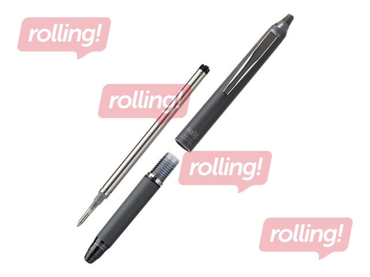 Pastapliiats Pilot Frixion Clicker Zone, kustutatav, 0,7 mm, hall korpus, must tint