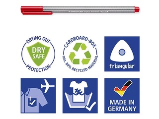 Fineliner pencil case STAEDTLER TRIPLUS fineliner 334, 0.3mm, 20 colours