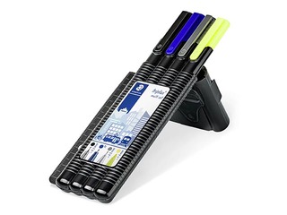 Кoмплект фломастеров STAEDTLER TRIPLUS 34, 4 линии разной толщины и линейка