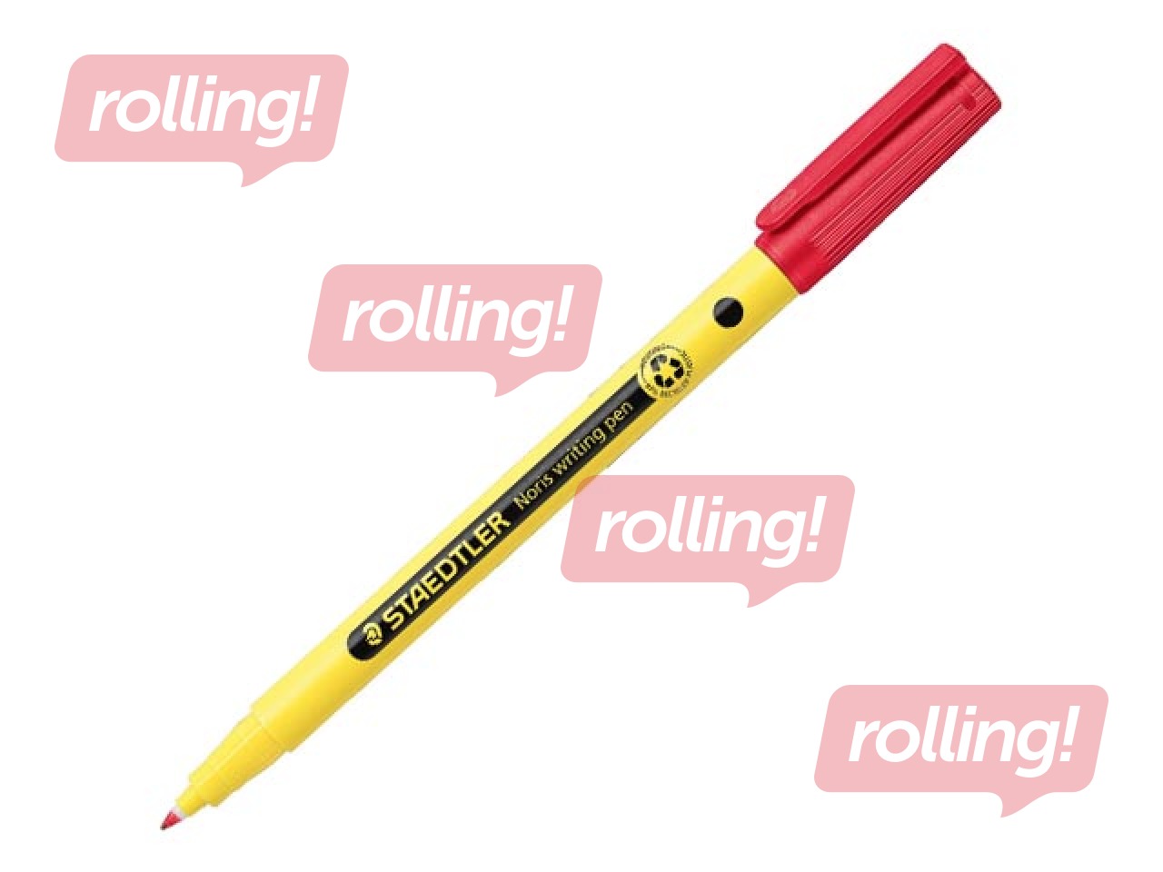 Flomāsterpildspalva Staedtler Noris 307, 0.6mm, sarkana