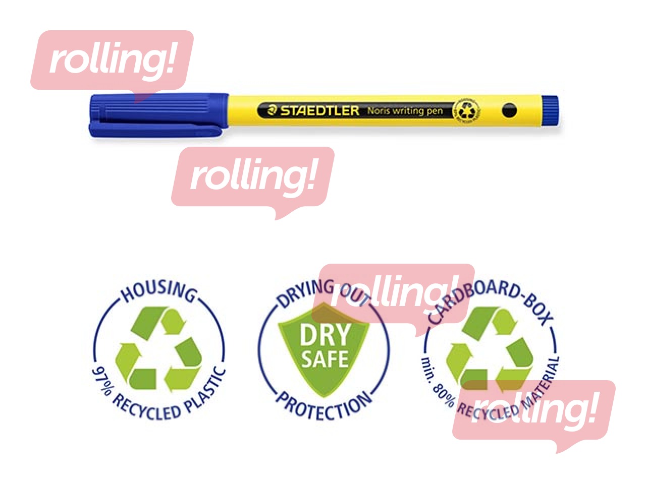 Flomasteripliiatsite komplekt Staedtler Noris 307, 10 värvi, 0.6mm