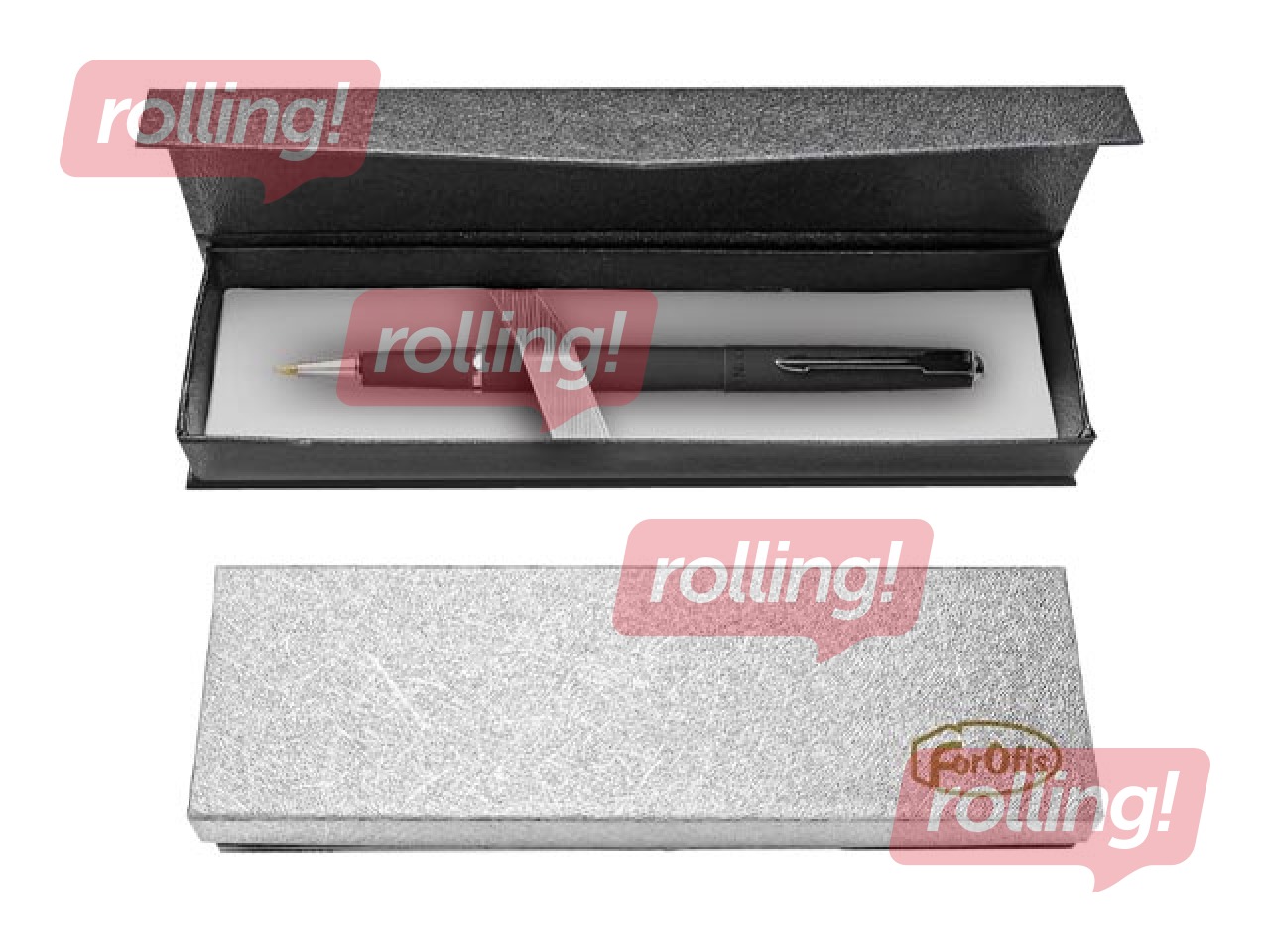 Rolleris Forofis dāvanu kastē, sudraba, zila tinte, 0.5mm