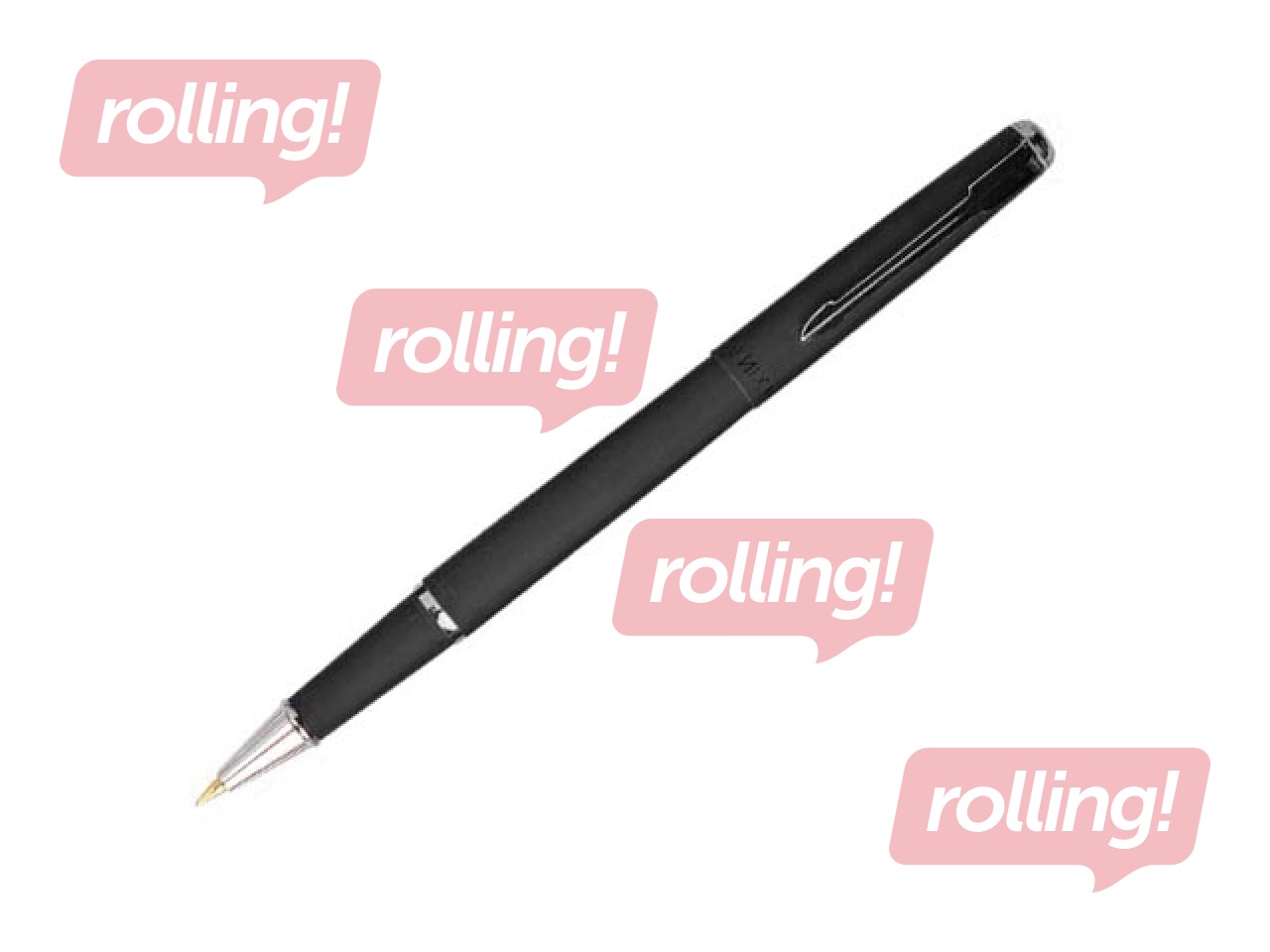 Rollerball pen Forofis in a gift box, black, blue ink, 0.5mm