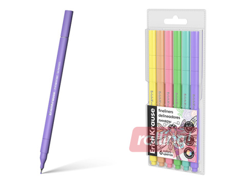 Peene otsaga vildikate komplekt ErichKrause, Art Spirit Pastel, 0.4mm, 6 värvi